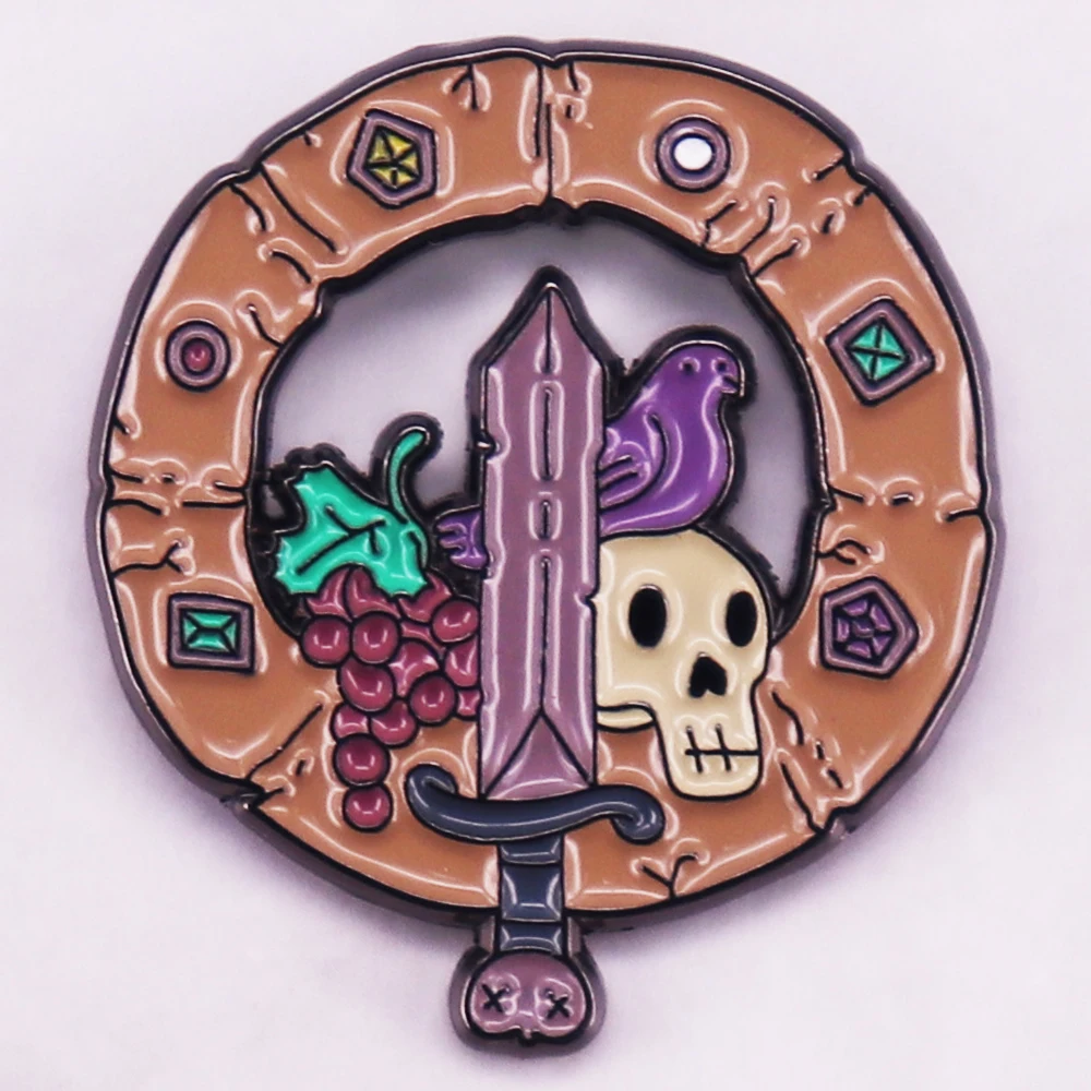 Enchiridion Enamel Pin Fantasy Adventure Animation Inspired Badge Cartoon Episodes Ancient Book Jewelry