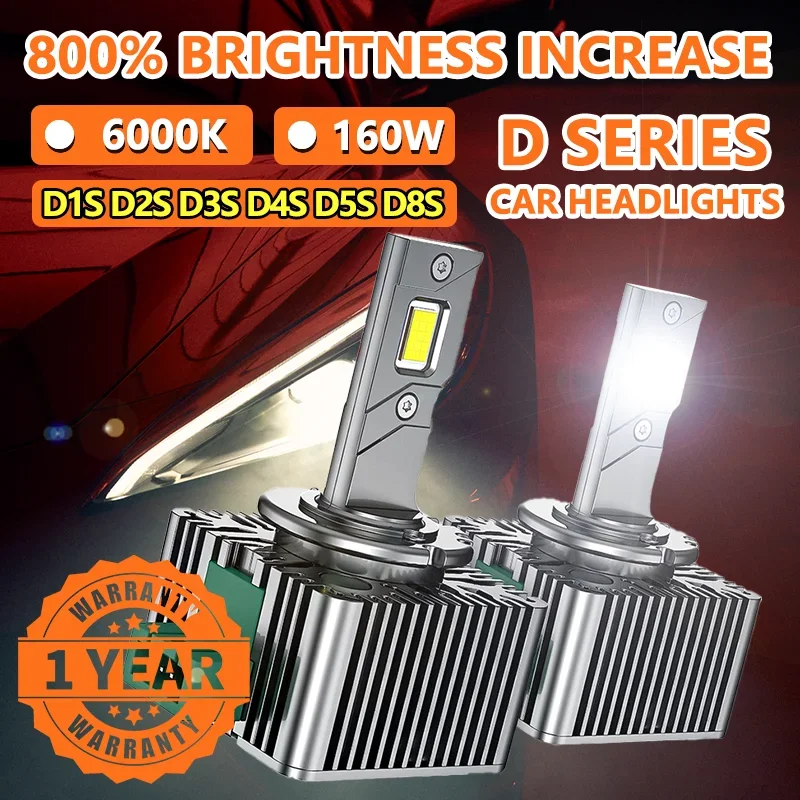 

D3S светодиодный фары D1S D2S D4S D5S D8S D1R D2R D3R Turbo HID до Φ 6000 лм двухсторонний чип CSP 160 K автомобильные лампы Вт Plug & Play