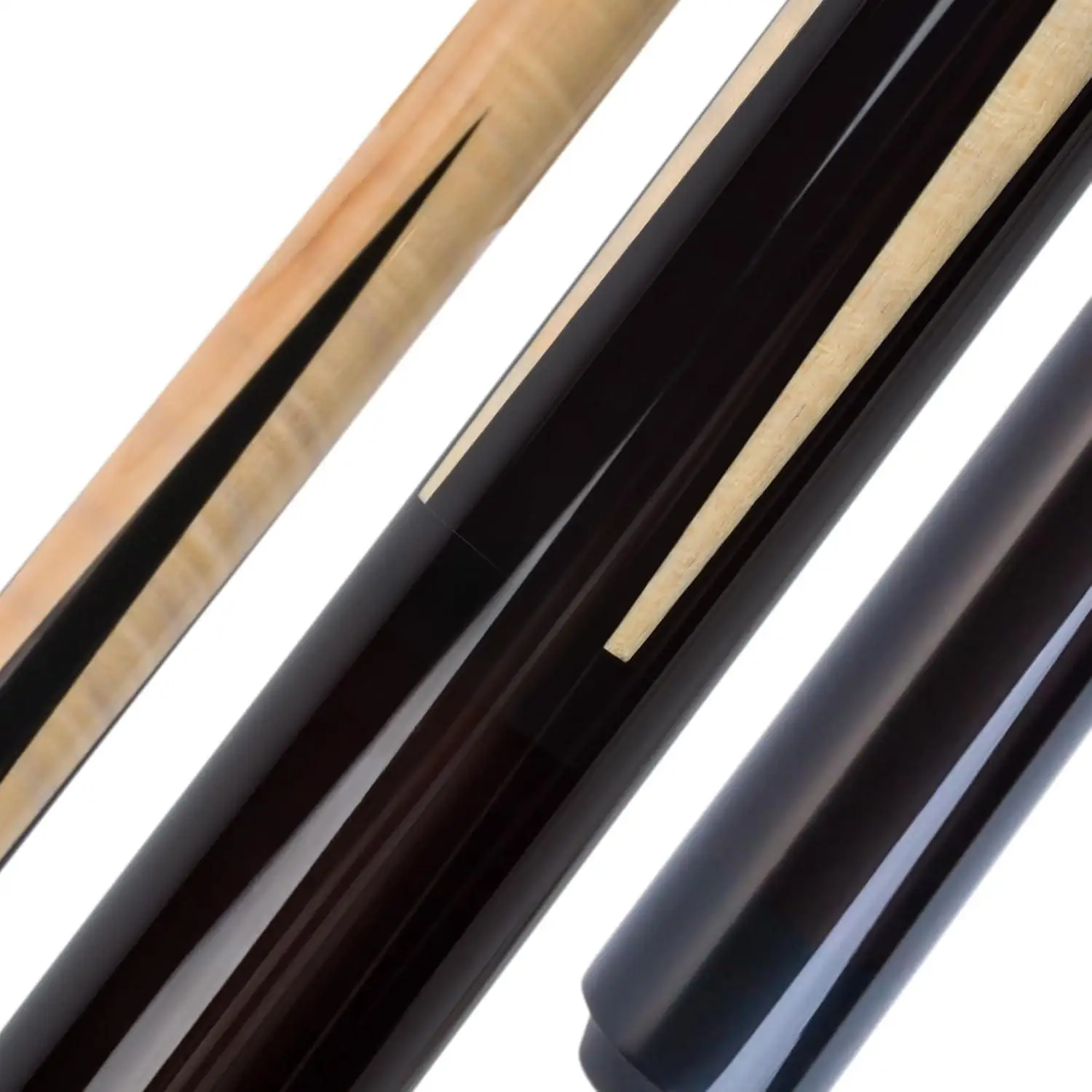 C_Pool Cues - عصا حمام سباحة ملونة من خشب القيقب والأبنوس باللون الأسود مع عمود انحراف منخفض تصميم متوازن للاعبي الهواة والمحترفين