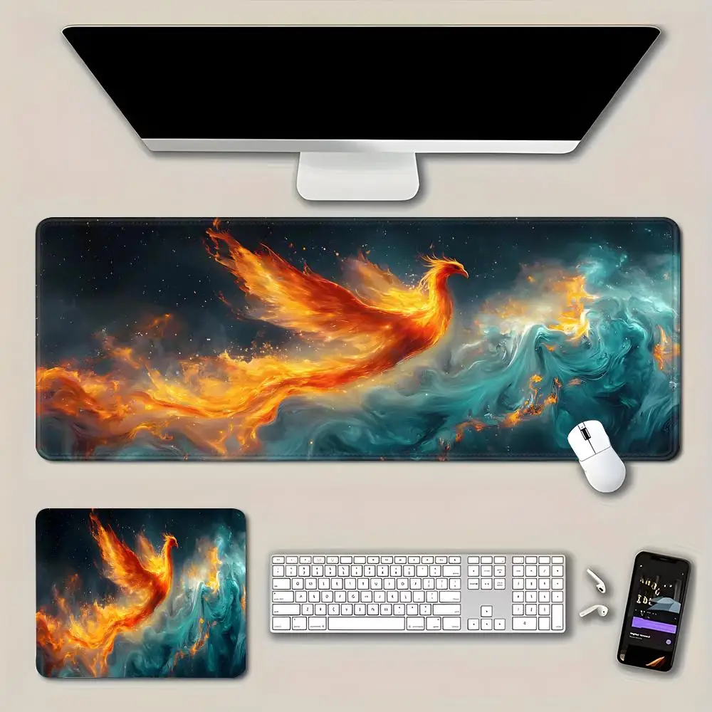 Mythical Beasts Series Office Accessories — Extended Desk Mat  Anime-Style Desk Accessory Mat  Gaming Mouse Pad HYBXAXC