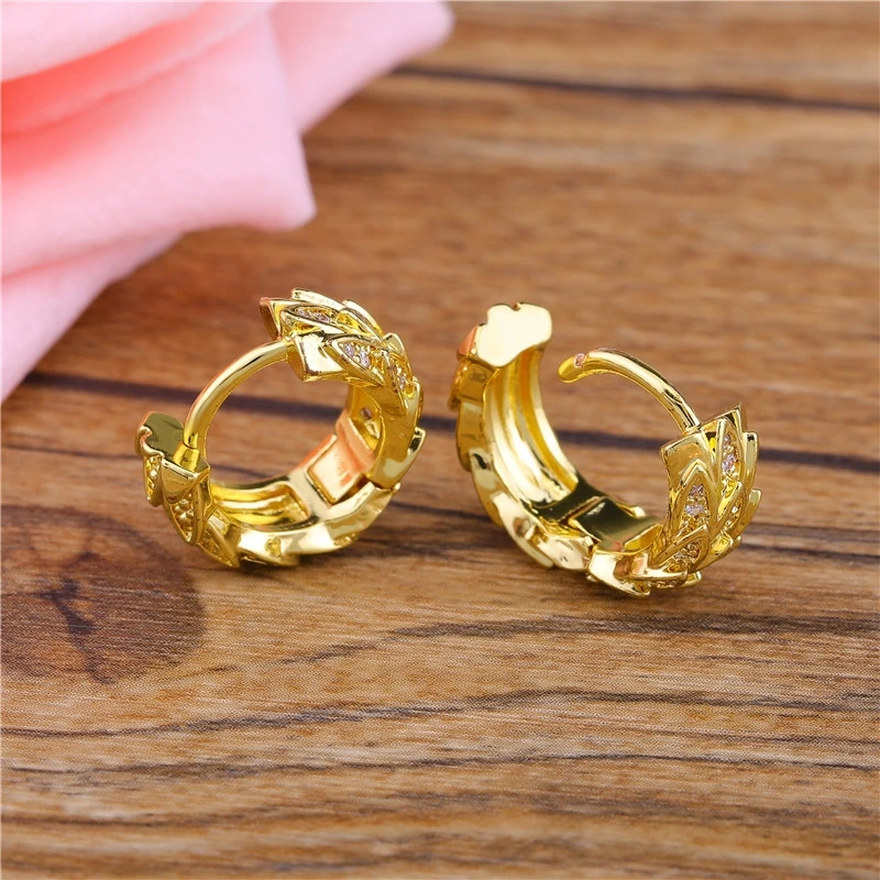Juya Handgemachte Micro Pflastern Zirkon Gold/Silber Farbe Luxus Hoop Ohrringe Für Frauen Braut Abend Party Schmuck Großhandel – Detail 21
