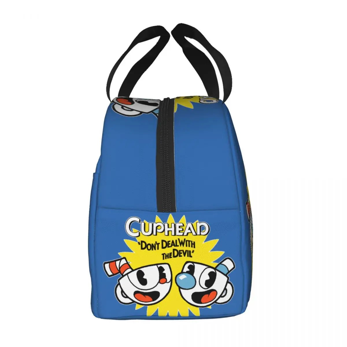 Hot Game Cuphead Mugman Lunch Tas Voor Vrouwen Draagbare Koeler Thermische Voedsel Geïsoleerde Lunchbox Werk School Reizen Picknick Tote tassen