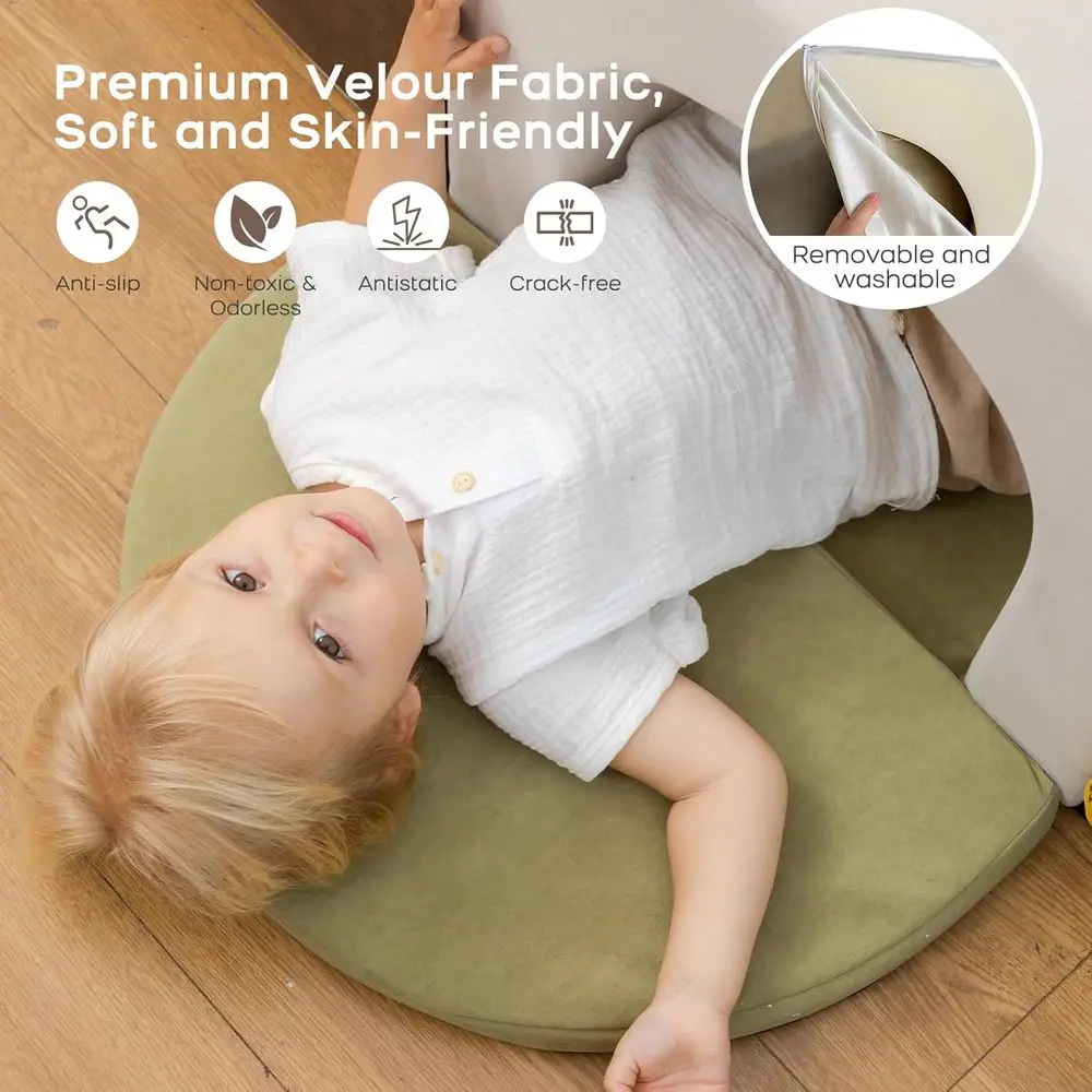 7-teiliges Kletterschaumstoffblock-Set für Kleinkinder – Montessori-inspiriertes Indoor-Spiel für die Entwicklung motorischer Fähigkeiten (grau)