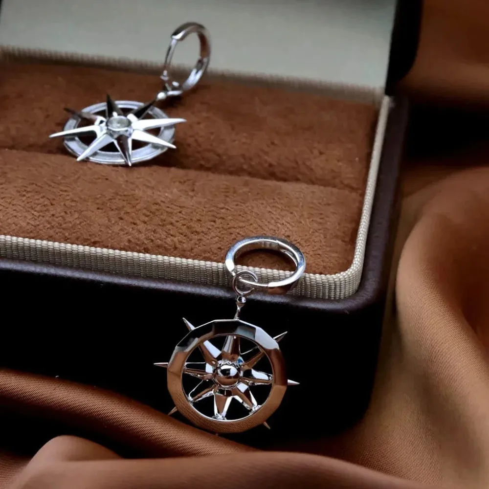Spiel Baldur's Gate Gale Dekarios Cosplay Stern Anhänger Ohr Schleifen Titan Stahl Ohrringe Schmuck Eardrop Zubehör Weihnachten Requisiten – Detail 4