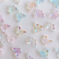 Dijes de mariposa Aurora para uÃąas, suministros de decoraciÃģn de uÃąas acrÃlicas 3D, purpurina, materiales de manicura, accesorios Kawaii, 60 piezas
