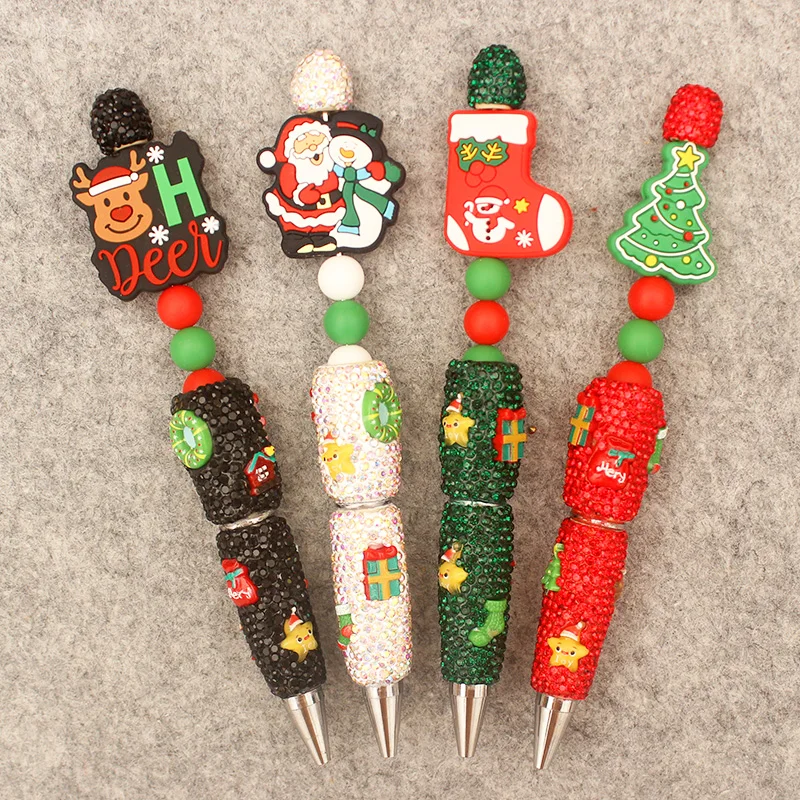 

Блестящая шариковая ручка в рождественском стиле «сделай сам», школьная больница, студенческая шариковая ручка для медсестры