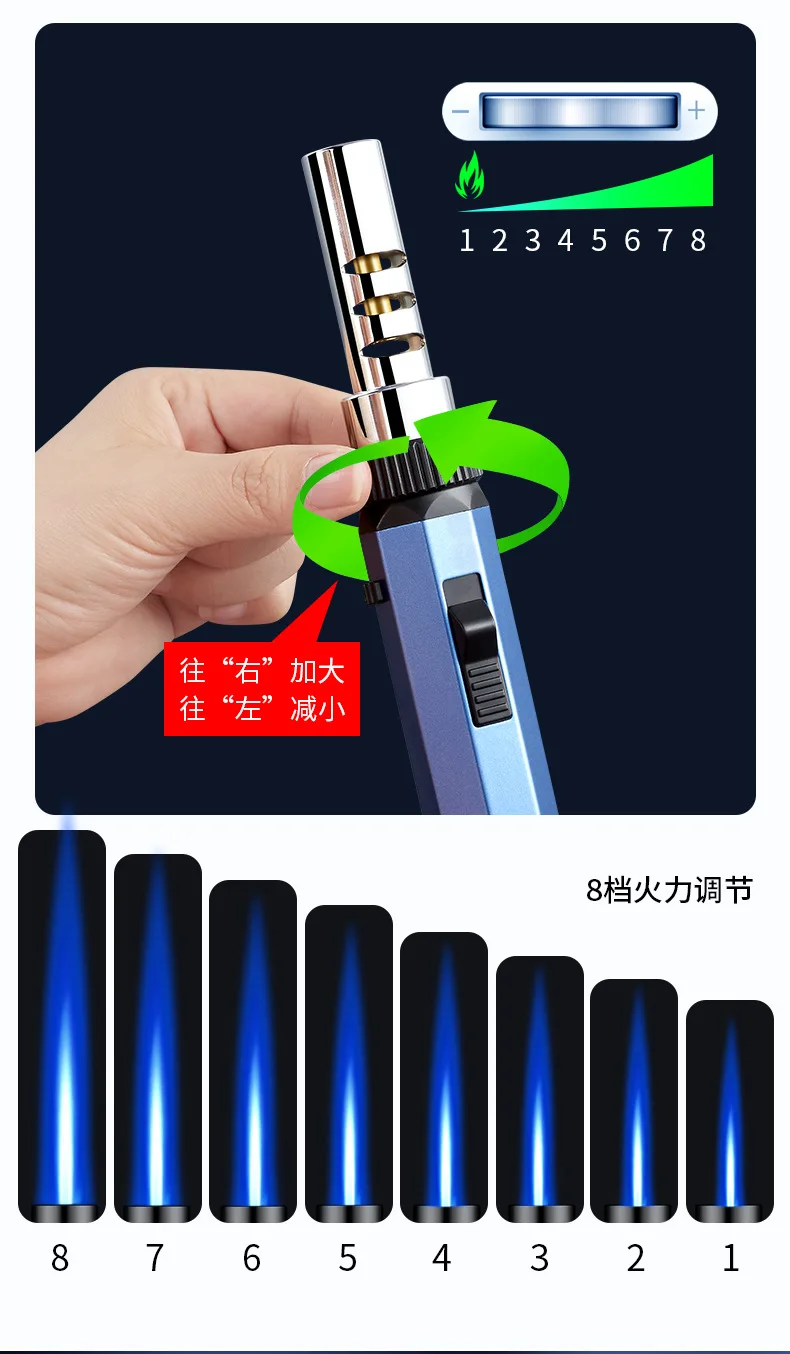 Direct-charged High-temperature Welding Torch Inflatable Lighter Portable Kitchen Outdoor BBQ Moxibustion Cigar Accessories