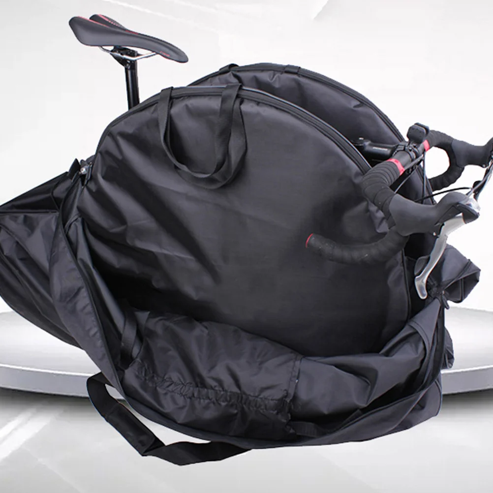 

26 Inches Stylish Wheel Bag Compatible with Mountain Bike Folding Vehicle Storage Solution Accessory Black