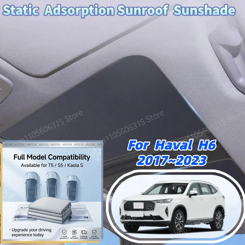 For Haval H6 2017~2023 Sunroof Sunshade Skylight Shade Curtain UV Protection Sun Visor Car Accessories