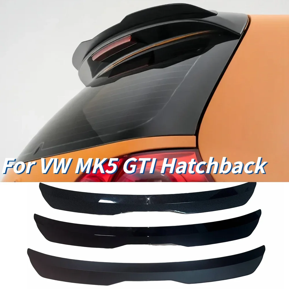 Rear Roof Lip Spoiler Cap for VW MK5 GTI Hatchback Maxton Style Spoiler High Quality ABS Plastic Gloosy Black Wing Decoration