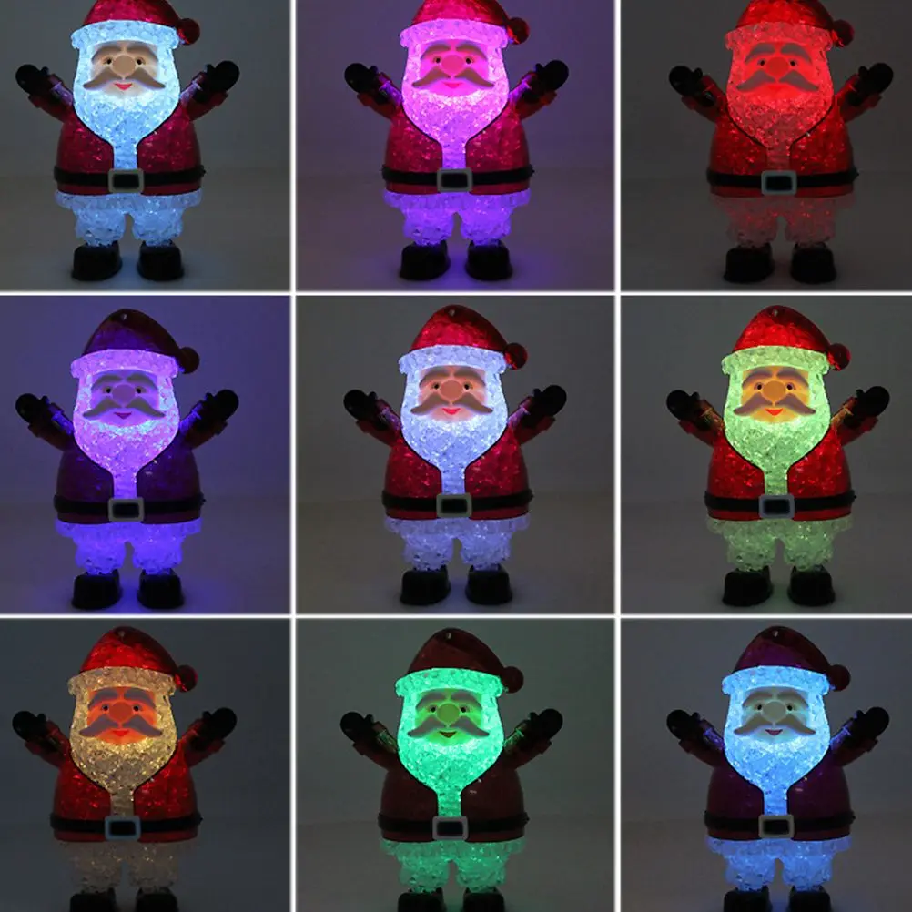 Christmas Santa LED Colorful Light Eco Christmas Night Light Friendly Night Lamp for Kids Party Decoration Mini Lantern Gift