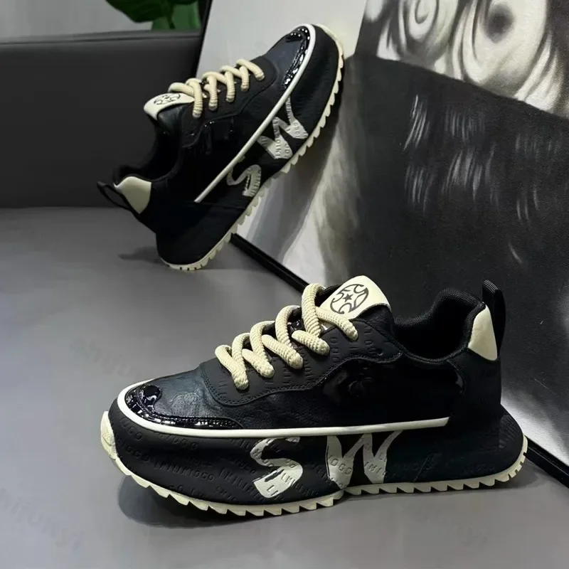 

Men Sneakers Platform Tennis Fashion Running Hiking Shoes Outdoor Comfortable Designer Luxury Skateboard PU Leather Loafers