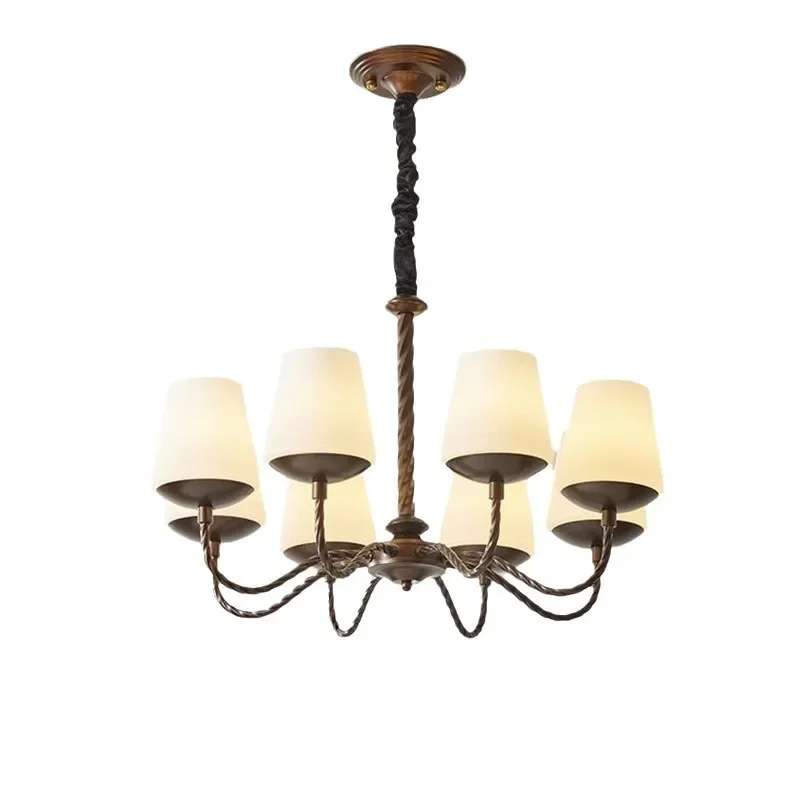

American living room chandelier, medieval French designer style hall retro simple restaurant lamps