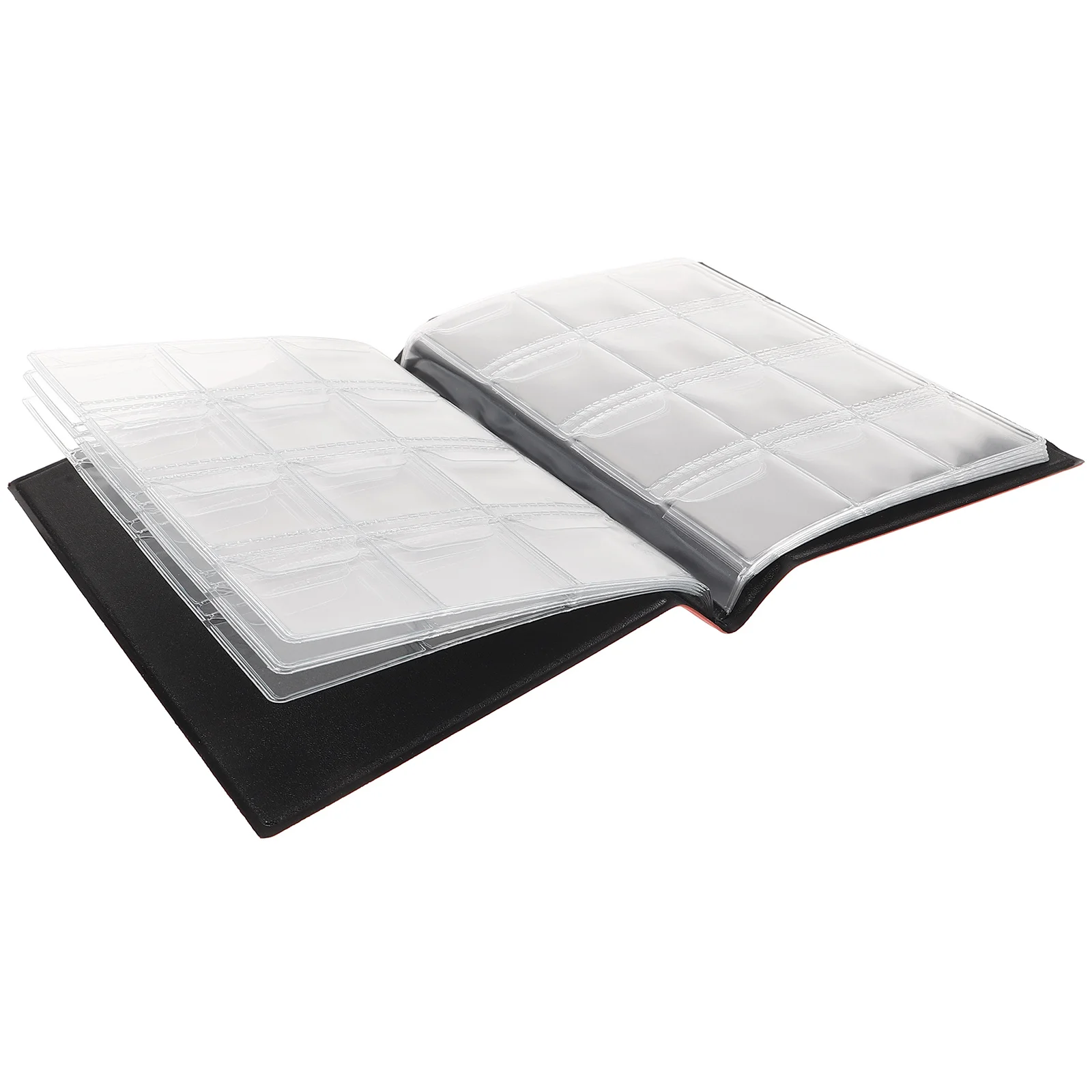 كتاب جمع العملات المعدنية الأحمر 15*11 سنتيمتر 10 صفحات 3*3 سنتيمتر جيوب للعملات المعدنية قبعات الرموز ميداليات شارة تخزين الألبوم #2