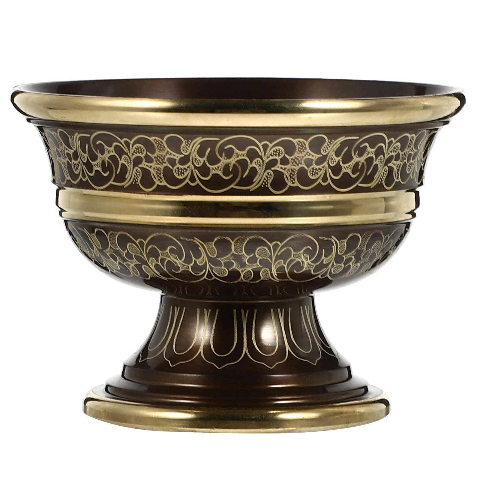 

Brass Temple Cup Buddhist Water Offering Bowl Home Decoration Auspicious Patterns Exquisite Design Rituals Incense Burner