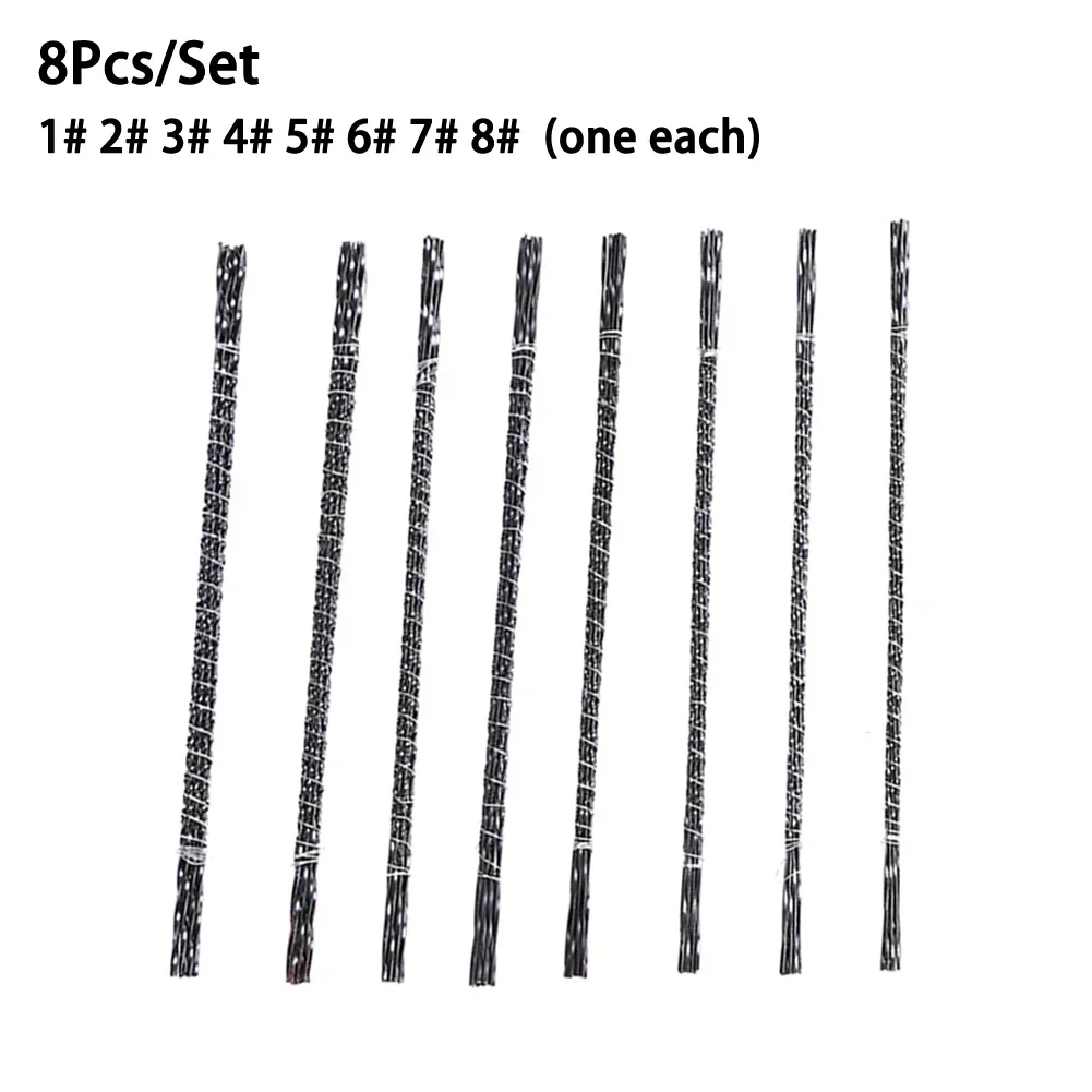 ダイヤモンドワイヤーソーブレード,8個セット,彫刻用,ブレードカッター,ジュエリー,金属,木材の切断,スパイラル歯