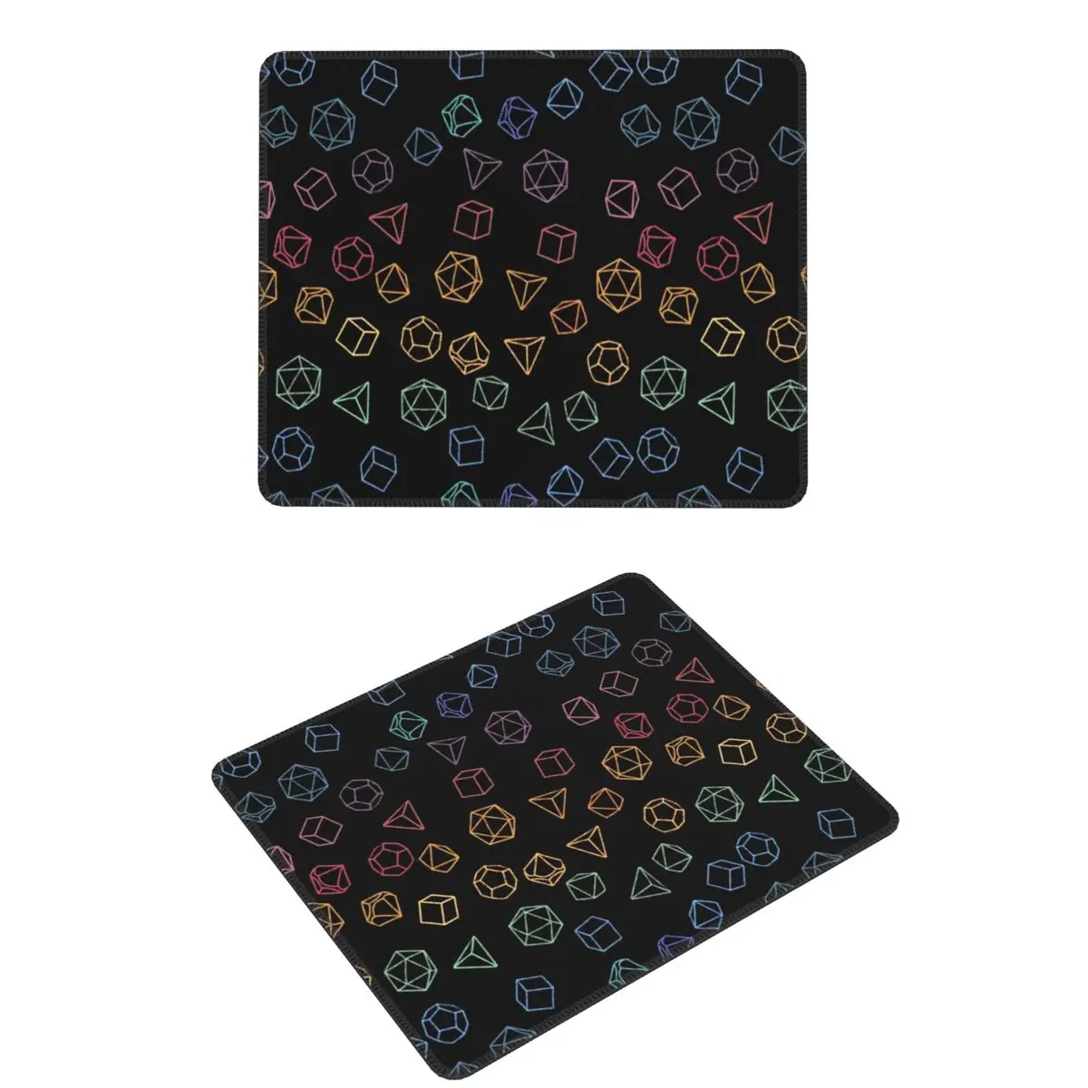 

DnD Dice Rainbow On Black Pattern Mouse Pad Computer Keyboard Mouse Mat Gamer Laptop Desk Mat Office Accessories Table Mats