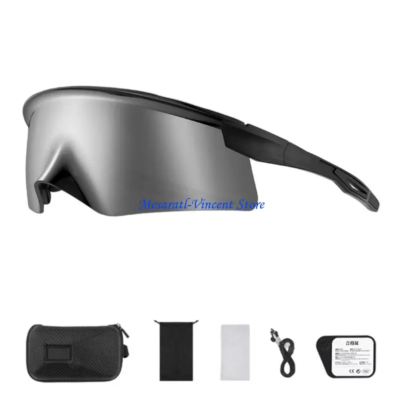 A70F Stilvolle, vielseitig einsetzbare Biker-Brille mit verbesserter Klarsicht- und Schlagfestigkeit. Fahrradbrille aus für den – Detail 5
