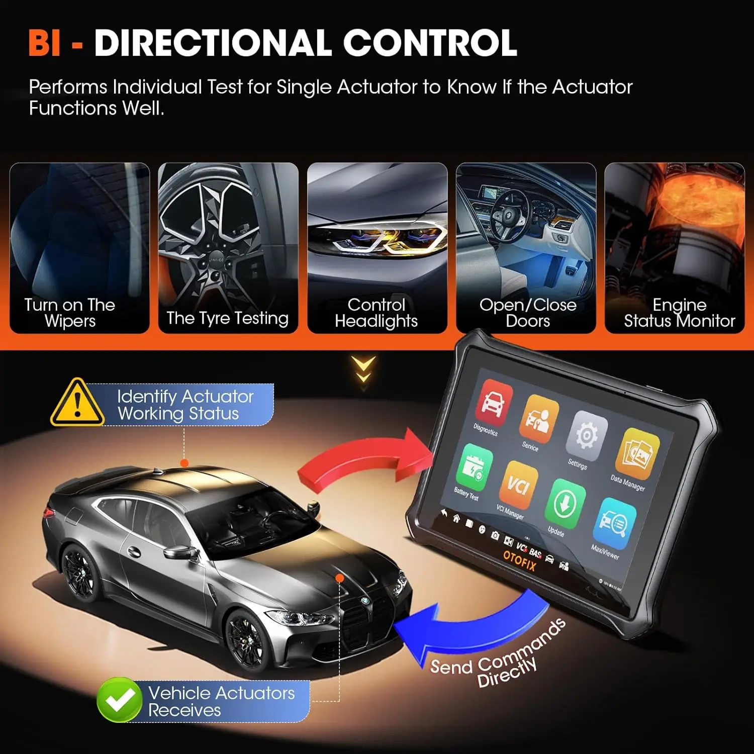 OTOFIX D1 Lite Bluetooth OBD2 Automotive Scanner Bidirectional Scan Tool Diagnostic Tool 2 Year Free Update CANFD DoIP Protocols