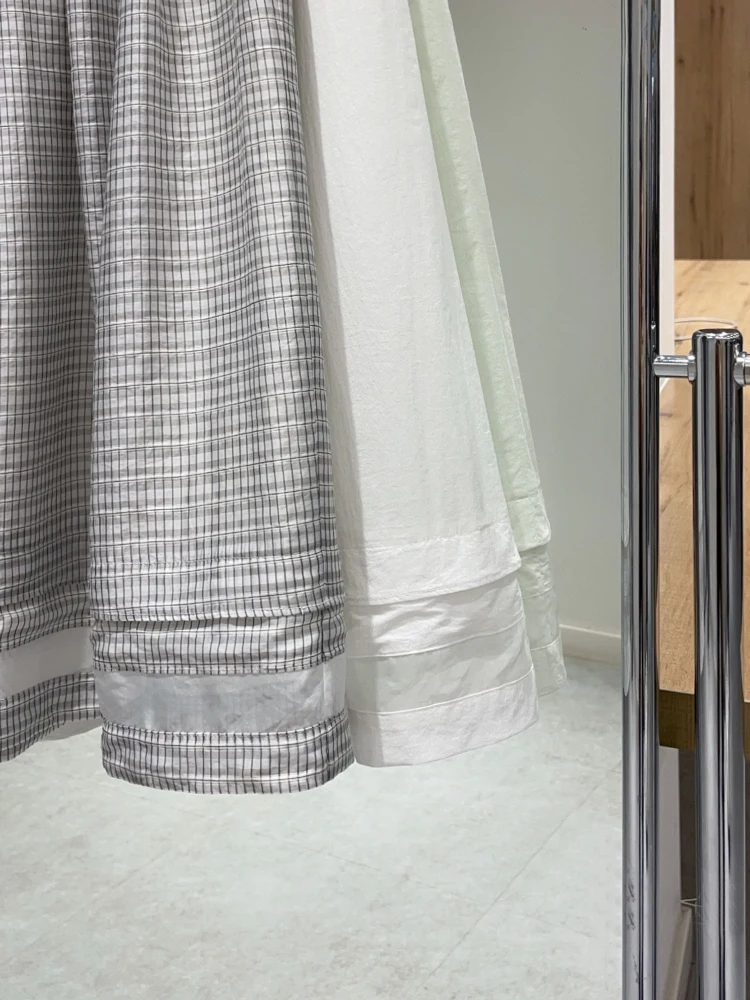 

Nolara Brand Chiffon Patchwork f Skirt High Waist A-Line Casual Sle Nylon Fabric adient Print Summer New Arrival