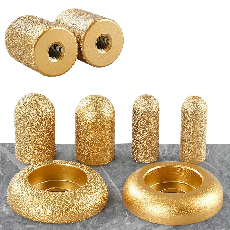 

Vacuum Brazed Diamond Profile Grinding Wheel for Quartz Stone Countertop Back Round Bottom Trimming Grinding Head Abrasive Tools