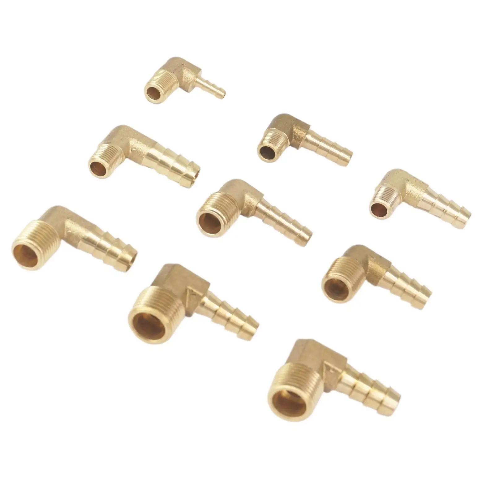 1/8 "1/4" 3/8 "1/2" npt macho x apto 1/4 "3/8" 3/16 "5/16" 1/2 "3/4" mangueira cotovelo farpado acessórios de combustível bronze conectores adaptadores