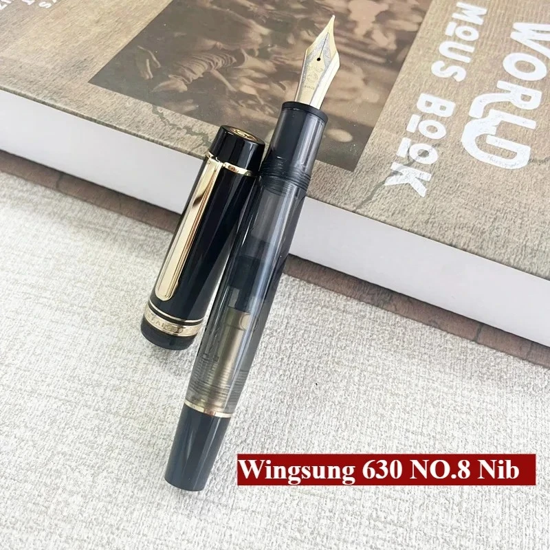 

Wing Sung 630 Brief Fountain Pen Iraurita Nib 0.5~0.7mm Nib Piston Resin Gold Clip Pen Stationery Business Gifts Writing