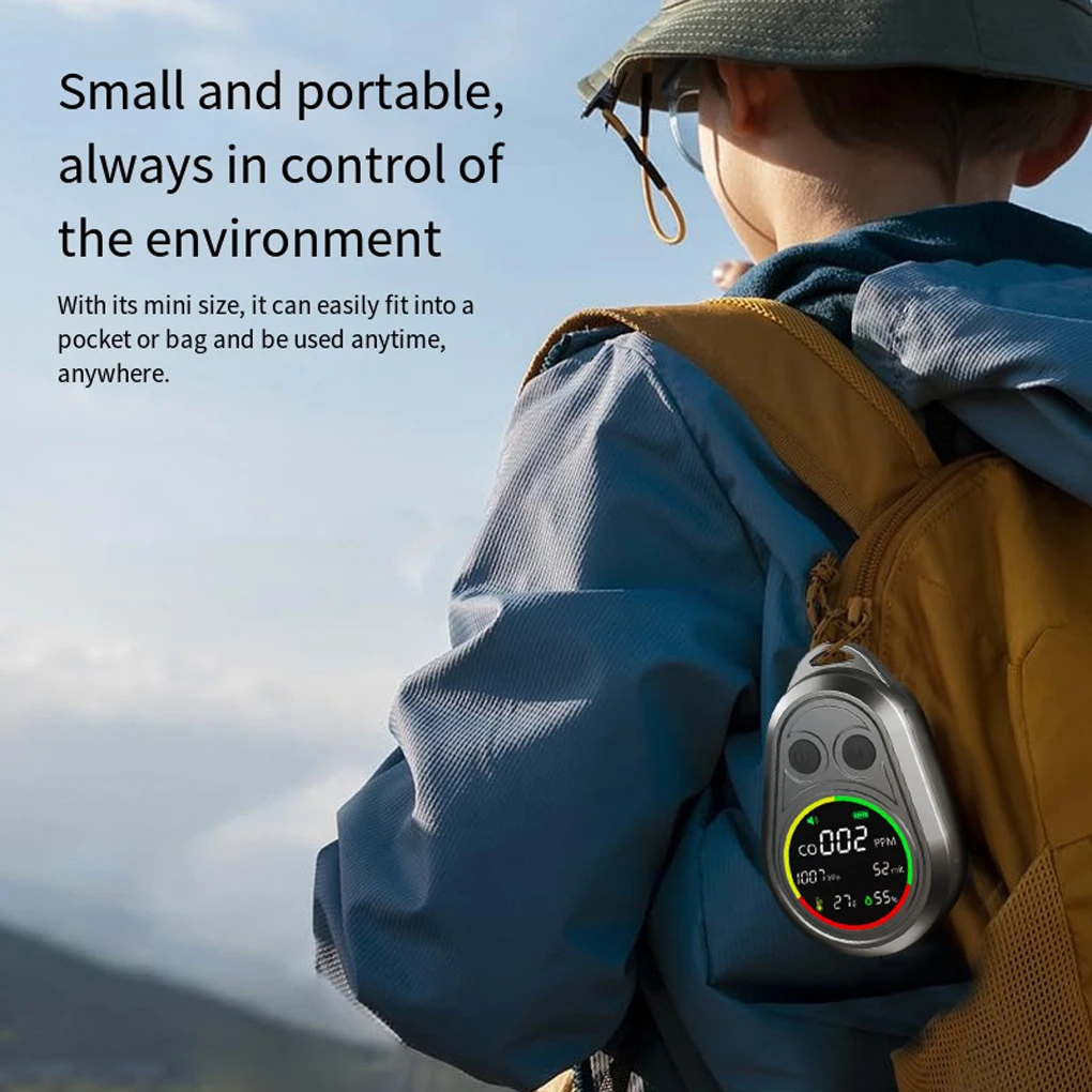 

ABS Portable Electrochemical Carbon Monoxide Detector Real-time Monitoring For Outdoor Camping
