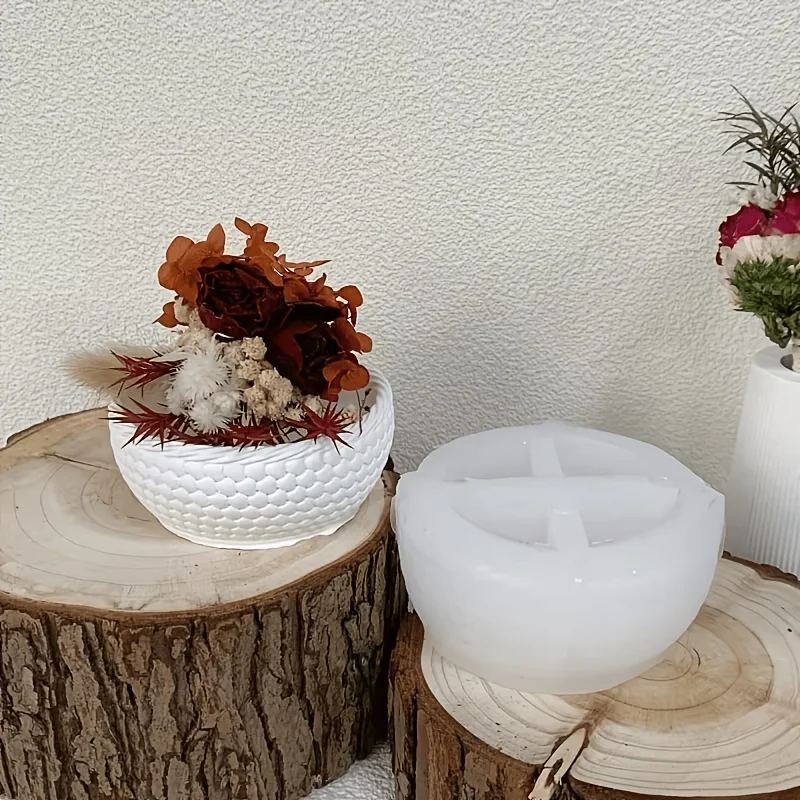 Resin Mold for Weaving Baskets, Suitable for Resin Production, Furniture Ornaments, Illustration Vases And Other Various Handicrafts. It Is Suitable for Beginners to Do DIY.