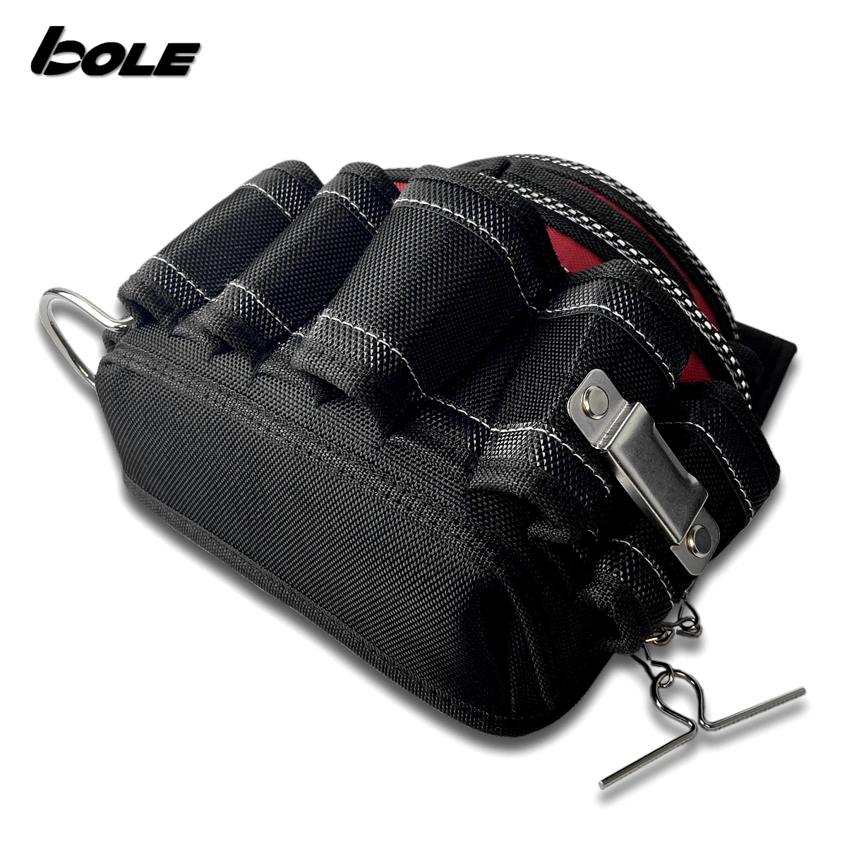 BOLE New Large Tool Waist Bag Large Capacity Tool Organizer Waist Hang Reinforced High Durability Tool Bag Electrician Bag