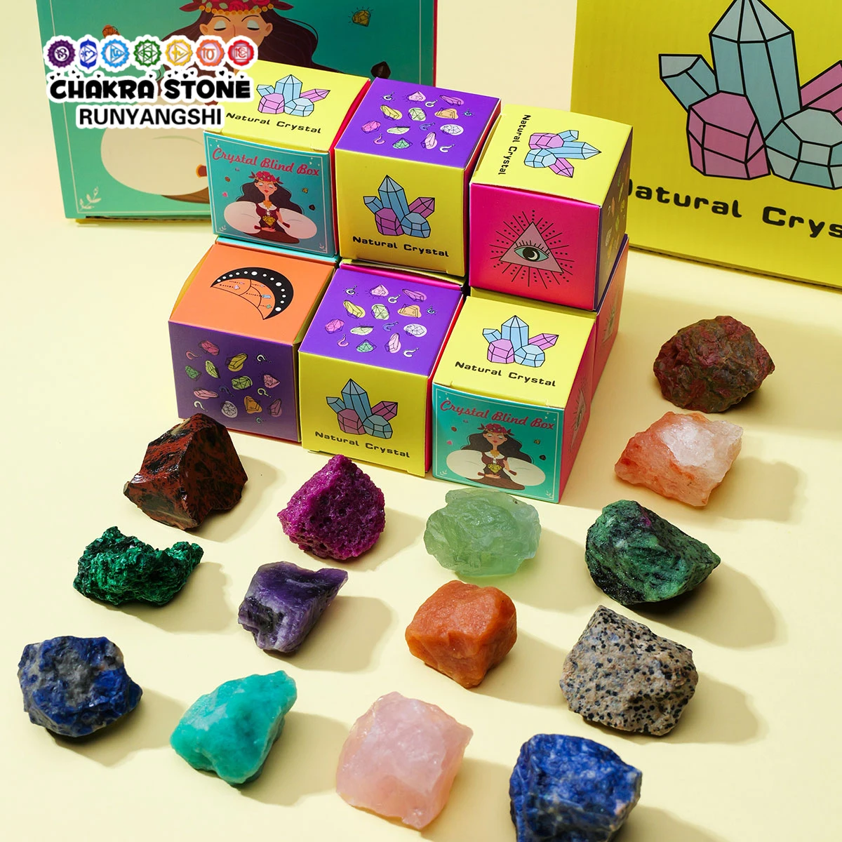 Натуральный кристалл, сырье, энергетический драгоценный камень, коллекция минералов, подарок, украшение для дома, случайный материал, нежная подарочная коробка