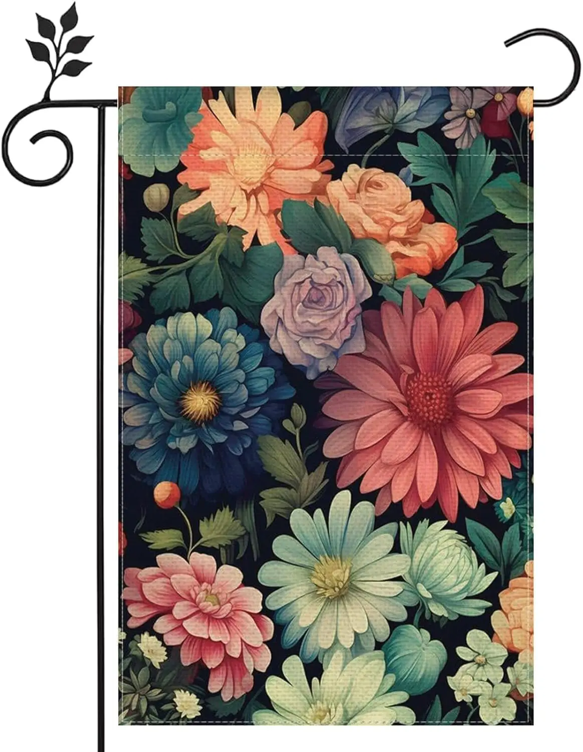 Welcome Roses Sunflowers Hello Spring Summer Garden Flag 12x18 Inch Double-sided Small Burlap Outdoor Yard Lawn Farmhouse Se PPM
