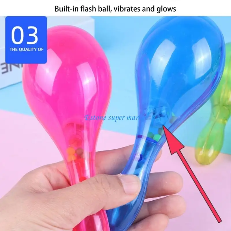 

090B Battery Powered Blinking Maracas MultiColor Light Show for Dance Enthusiasts