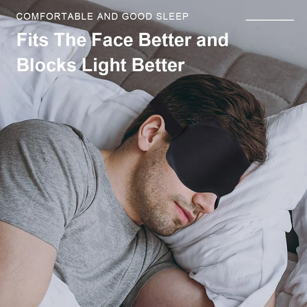 3D Sleeping Mask Block Out Light Soft Padded Sleep Mask For Eyes Slaapmasker Eye Shade Blindfold Sleeping Aid Face Mask Eyepatch