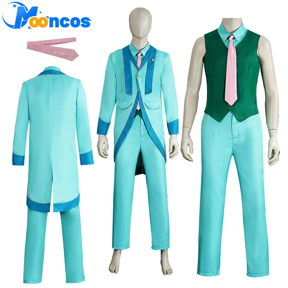 

Disguise Oz Cosplay Men Fantasy Blazer Vest Tie Suit Movie Wiked Costume Roleplay Clothing for Adult Halloween Carnival Party