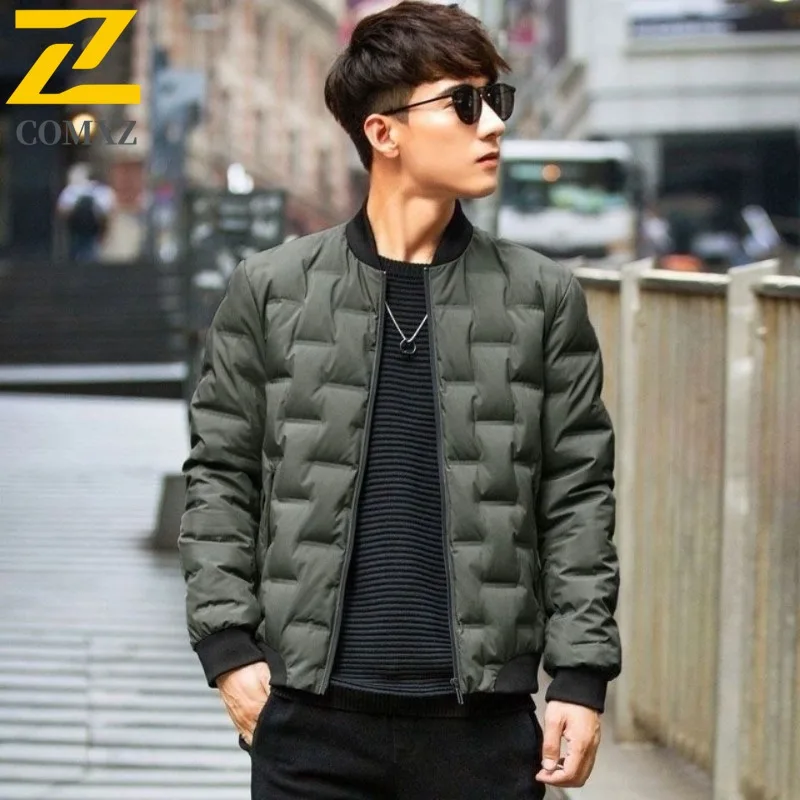 

COMXZ Мужская куртка-хлеб, новая легкая теплая текстура, стеганая куртка для деловой поездки, уличный классический удобный дизайн, пуховик