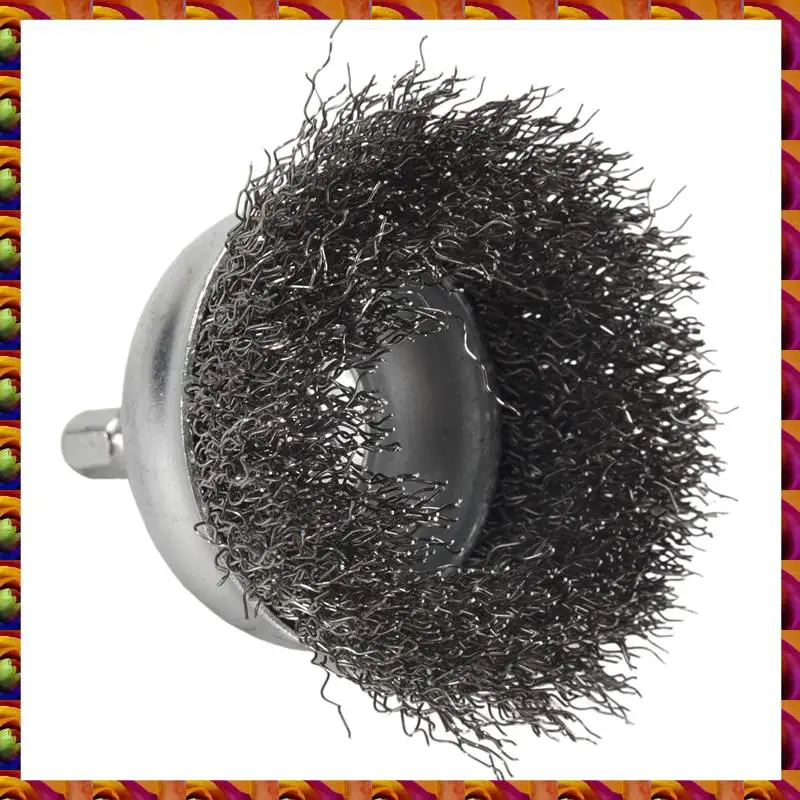 BTCL 9PC Coarse Crimped Wire Wheel Cup Pen Brush Set For Drill,Carbon Steel Wire Brush With Hex Shank For Removing Paint