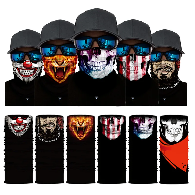 Camouflage Cycling Face Mask Scarf Neck Gaiter Men Seamless Bandana Women Headband Balaclava Tube Face Shield