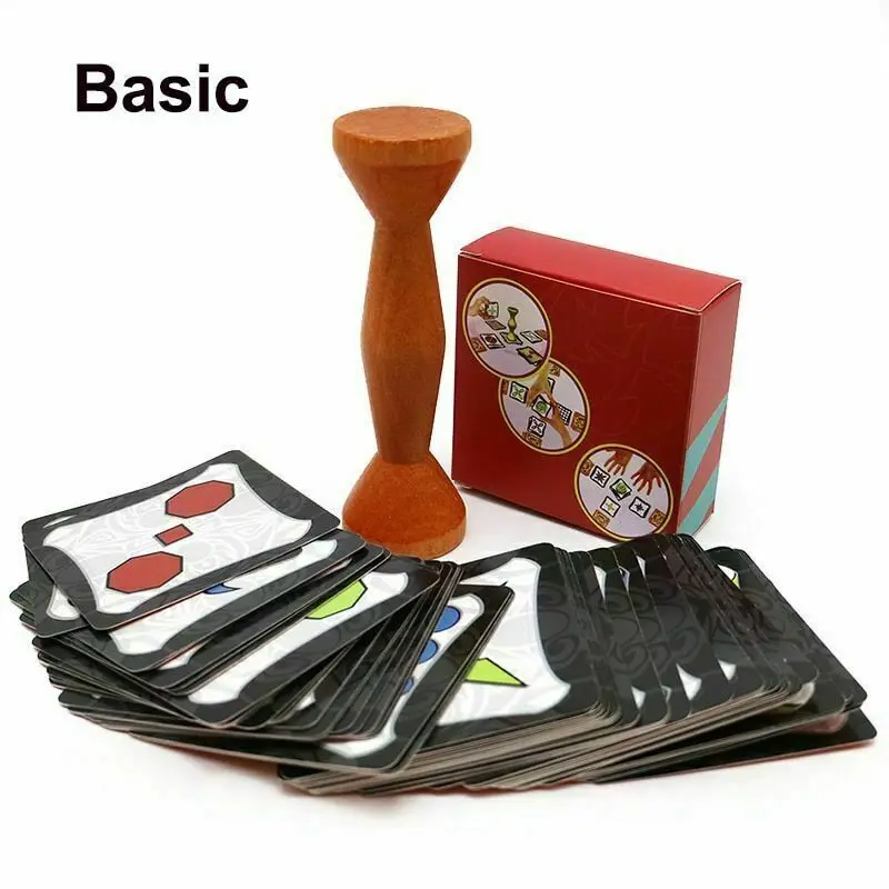 

Jungle Board Game Brown Wood Token Family Party Fun Run Fast Pair Cards Game English Table Game