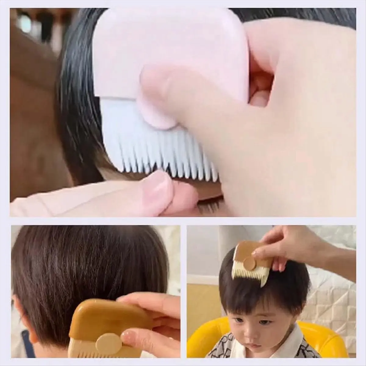 【a23z】aparador-de-cabelo-2-em-1-pente-de-barbeiro-cortador-de-franja-removedor-de-cabelo-ferramentas-de-maquiagem-para-uso-domestico-verde