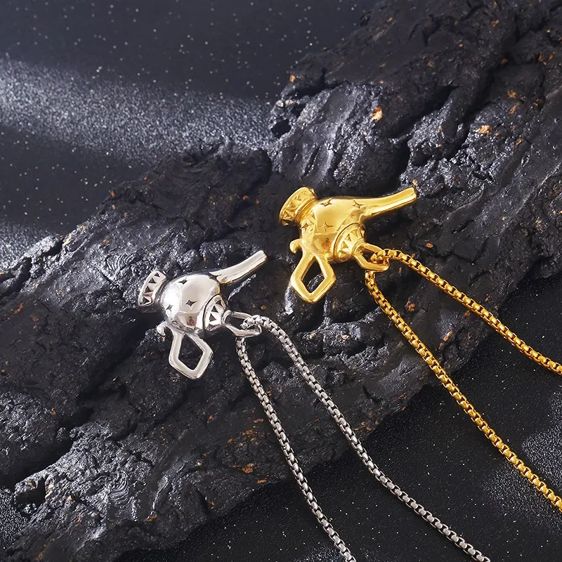 Literatur spezielle mythische Aladdin Lampe Anhänger Halskette für Frauen Männer Edelstahl einfache Charm Hals Hals Party Schmuck Geschenke – Detail 7