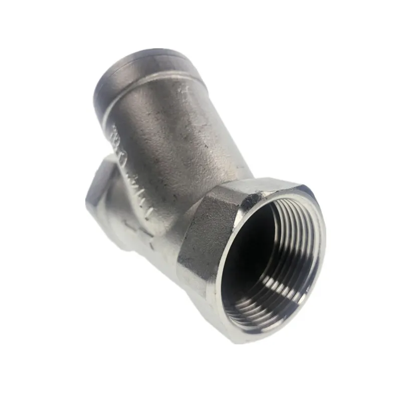 304 Type Y three way Strainer Filter Stainless Steel female Jointer Pipe Connection connector Fittings