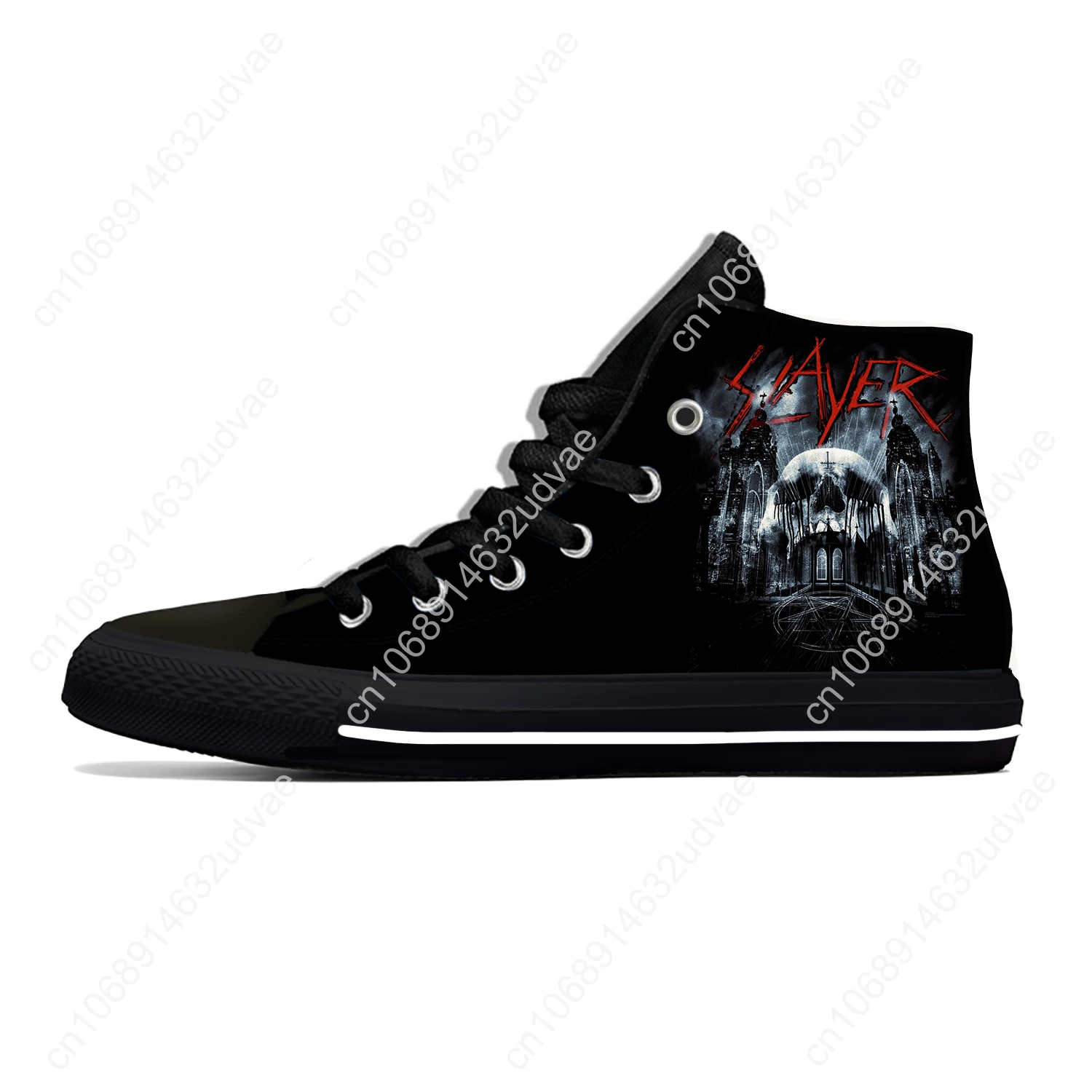 Slayer Heavy Metal Rock Band Horror Scary Fashion Casual Shoes High Top Breathable Men Women Sneakers Lightweight Board Shoes