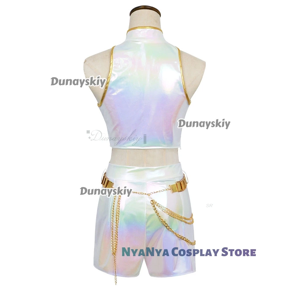 Rumi Anime K-POP Demonos Hunter blanco dorado Cosplay disfraz y peluca Cosplay y accesorios ropa para niños para carnaval Halloween