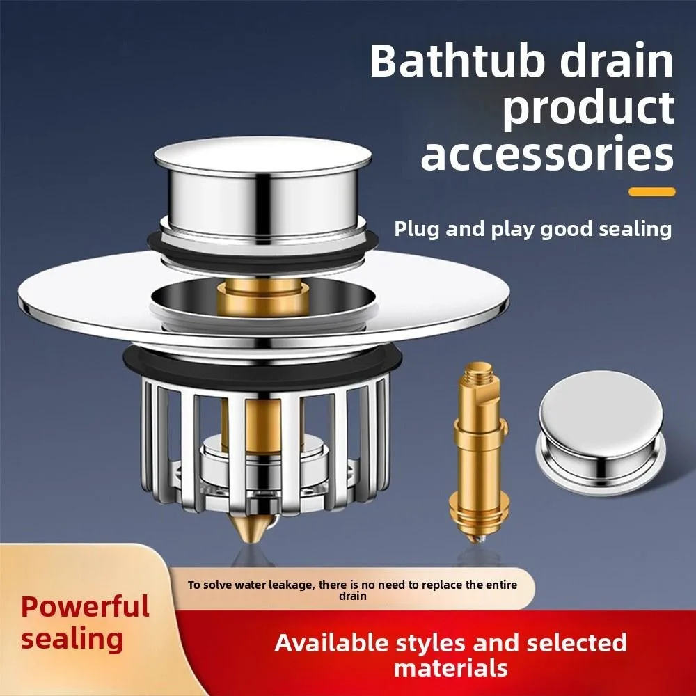 

Universal Pop-up Bathtub Stopper Rustproof Anti-clogging Bathtub Drain Stopper Drain Protector Sturdy Drain Plug