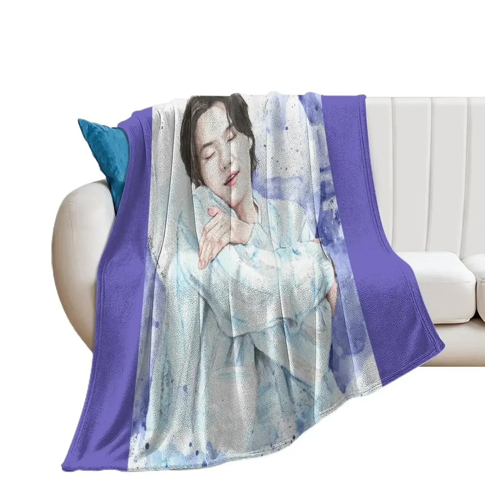 Self Love Min Yoongi Throw Blanket Travel For Sofa Thin halloween Fashion Sofas Blankets