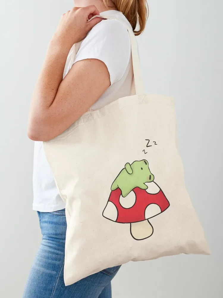 

Sagittarius Sleeping Frog Tote Bag canvas shopping bag tote bag Reusable bags Women's beach bags