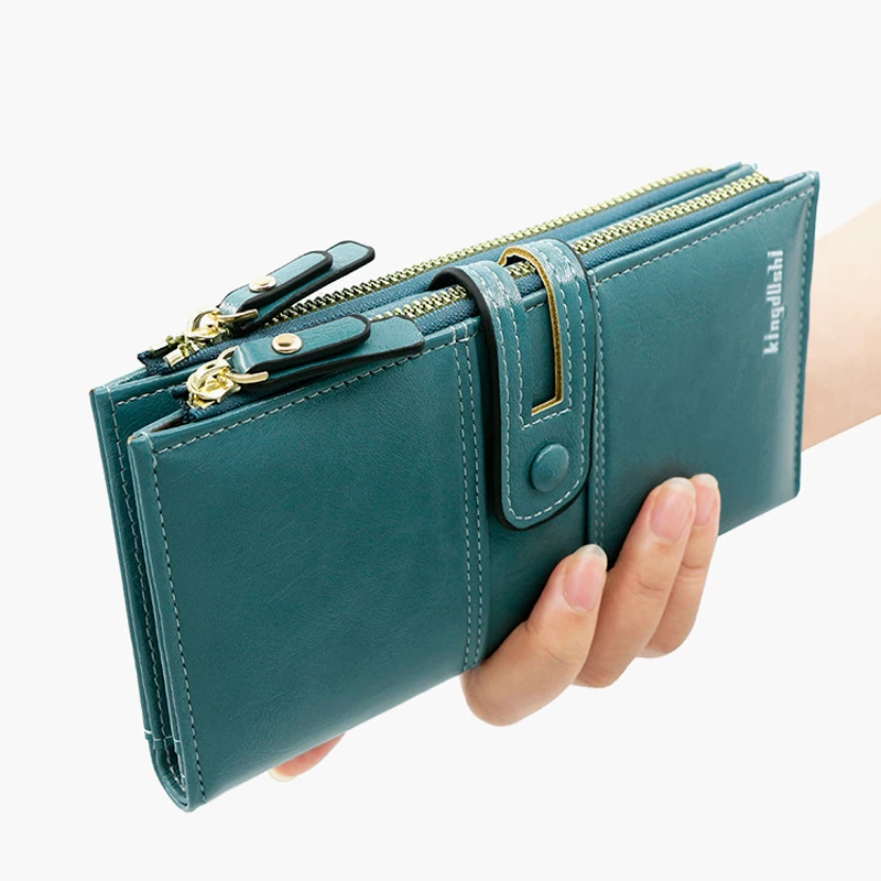 Fashion Wallets for Women Long Slim Credit Card Holder Clutch Wallet Minimalist Coin Purse Brand Classic Zipper Wallets