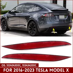 For Tesla Model X 2016-2021 Rear Left Or Right Side Red Bumper Reflex Reflector Light Lamp Plastic 1034342-00-C 1034343-00-C