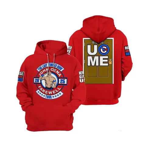 2026 Lente/Herfst Heren Worstelaar John Cena Farewell Tour 3D Gedrukt Hoodie Dames Straat Casual Sport Hoodie